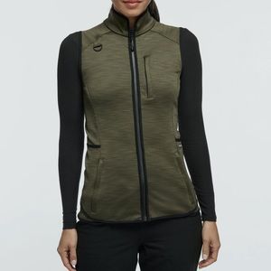 Jaanuu womens high low fleece vest